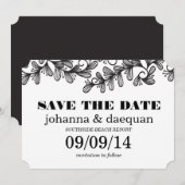 wervelings bladeren save the date (Voorkant / Achterkant)