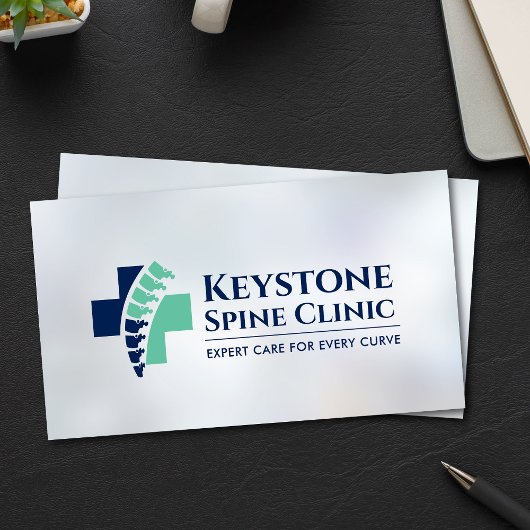 Wervelkolom en medisch kruis visitekaartje