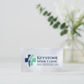 Wervelkolom en medisch kruis visitekaartje (Staand voorkant)