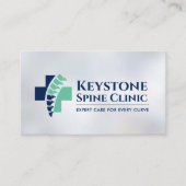 Wervelkolom en medisch kruis visitekaartje (Voorkant)