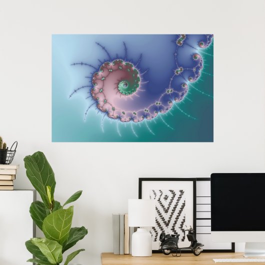 wervelkolom - fractaal Poster (Thuiskantoor)