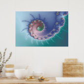 wervelkolom - fractaal Poster (Keuken)