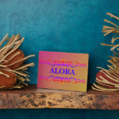  wervelkolom Neon Roze en Gele gradiënt Fotoplaat (Zijkant)