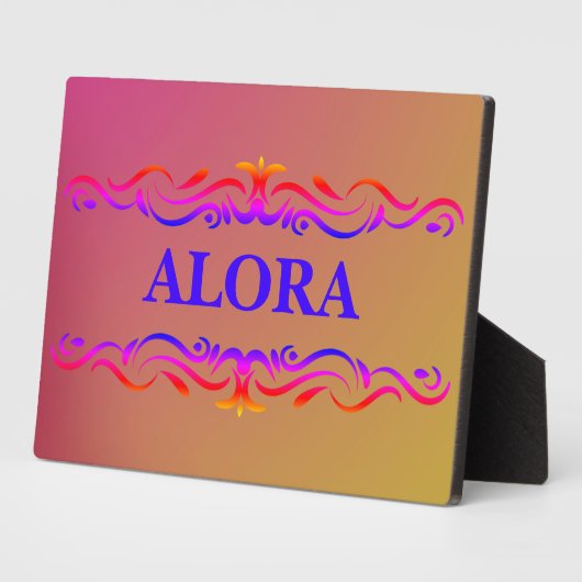  wervelkolom Neon Roze en Gele gradiënt Fotoplaat (Zijkant)