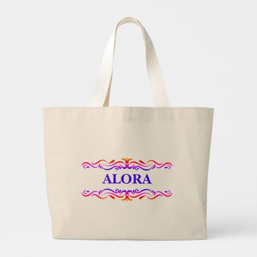 wervelkolom Neon Roze en Gele gradiënt Grote Tote Bag (Achterkant)