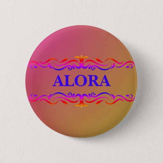 wervelkolom Neon Roze en Gele gradiënt Ronde Button 5,7 Cm (Voorkant)