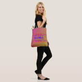  wervelkolom Neon Roze en Gele gradiënt Tote Bag (Op model)