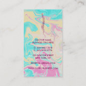Wervelkolom orthopedisch arts chropractisch roze visitekaartje (Achterkant)