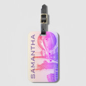 Wervellandmerken op maat bagagelabel (Voorkant (verticaal))