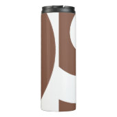 Wervelpatroon bruin en wit thermosbeker (Achterkant)