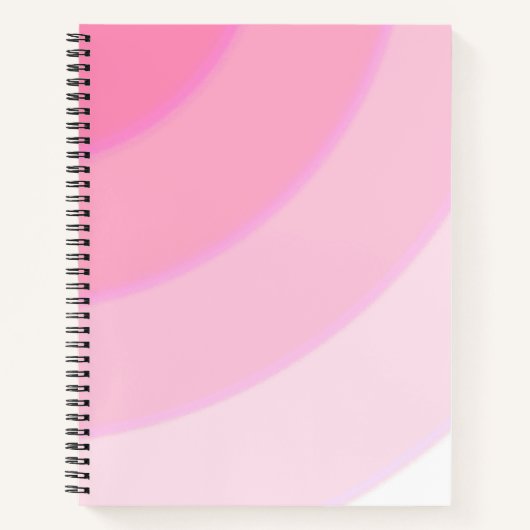 Wervelpatroon pastel ombre Roze Notitieboek (Voorkant)