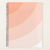 Wervelpatroon pastel ombre sinaasappel & perzik planner (Voorkant)