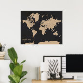 Wervelreiskaart Poster (Thuiskantoor)