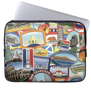 Wervelreispatroon Laptop Sleeve