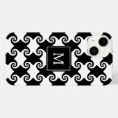 wervelvormen Keltisch zoals w/Monogram Case-Mate iPhone Case (Achterkant (horizontaal))