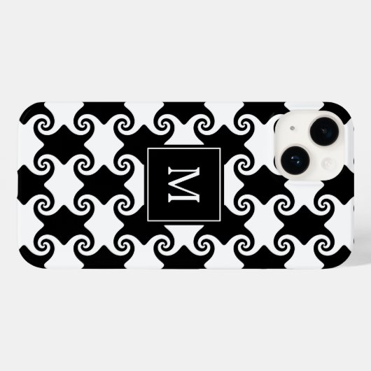 wervelvormen Keltisch zoals w/Monogram Case-Mate iPhone Case (Achterkant (horizontaal))