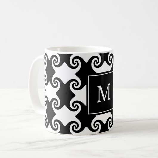  wervelvormen Keltisch zoals w/Monogram Koffiemok (Voorkant links)