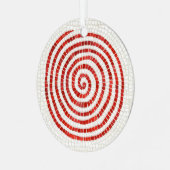 WERVELWIND MOZAÏEK Metalen Ronde Kerstversiering Ornament (Voorkant links)