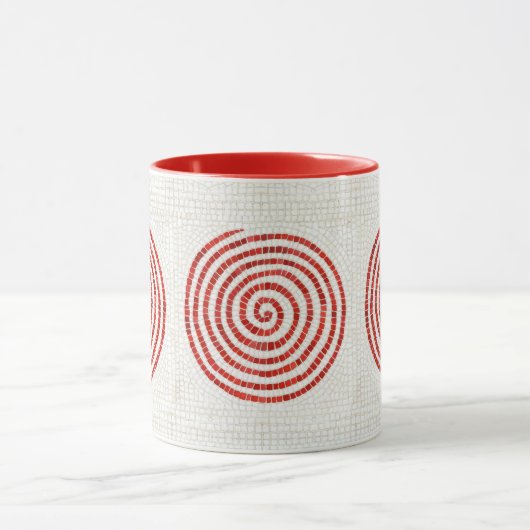 WERVELWIND MOZAÏEK Rood Combo Mok (Midden)