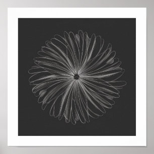 Wervelwind van bloemblaadjes poster