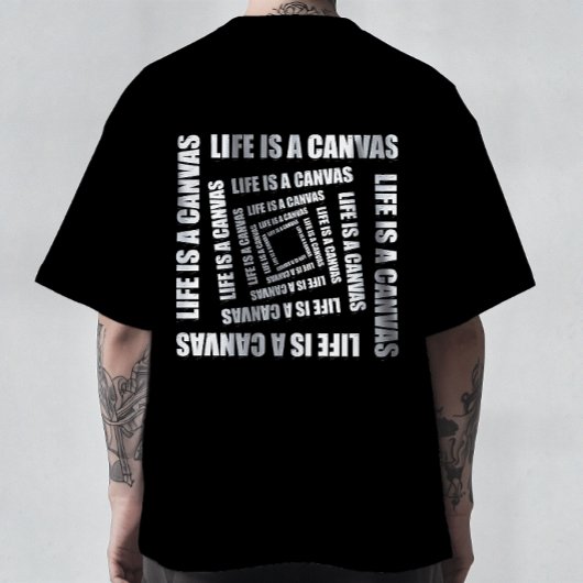 Wervelwind van Creatviteit - Leven is een Canvas M T-shirt