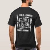 Wervelwind van Creatviteit - Leven is een Canvas M T-shirt (Achterkant)