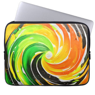 Wervelwind van kleur laptop sleeve