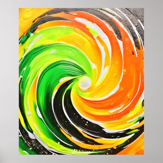 Wervelwind van kleur poster (Voorkant)