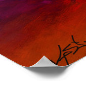 Wervelwind van Licht - Abstracte Vuurstorm in Bewe Poster (Hoek)