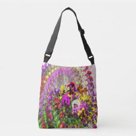 Wervelwind van Pansies.... Crossbody Tas