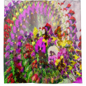 Wervelwind van Pansies.... Douchegordijn (Voorkant)