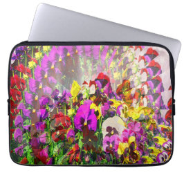 Wervelwind van Pansies.... Laptop Sleeve