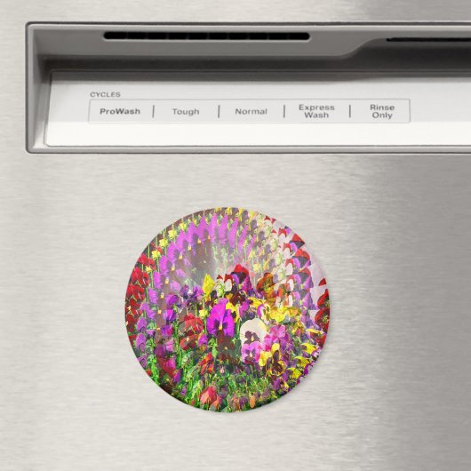 Wervelwind van Pansies.... Magneet (Insitu (Vaatwasser))