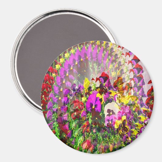 Wervelwind van Pansies.... Magneet (Voorkant / Achterkant)