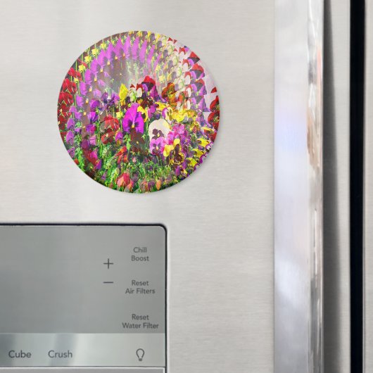 Wervelwind van Pansies.... Magneet (Insitu (Koelkast))