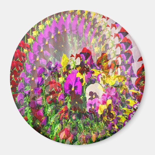 Wervelwind van Pansies.... Magneet (Voorkant)