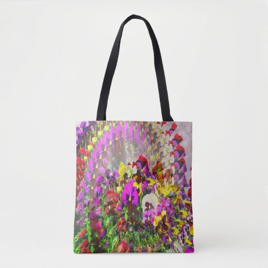 Wervelwind van Pansies.... Tote Bag (Voorkant)