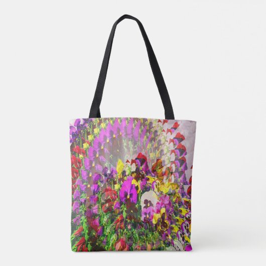 Wervelwind van Pansies.... Tote Bag (Achterkant)