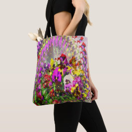 Wervelwind van Pansies.... Tote Bag