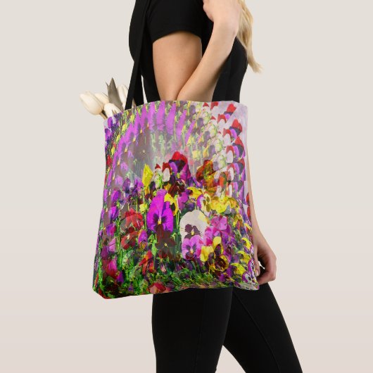 Wervelwind van Pansies.... Tote Bag (Dichtbij)