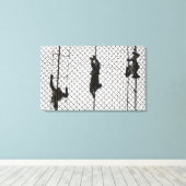 werven die een obstakel voltooien canvas afdruk (Insitu (Houten vloer))