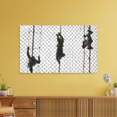 werven die een obstakel voltooien canvas afdruk (Insitu (Woonkamer))