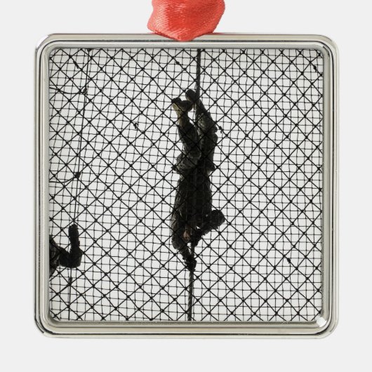 werven die een obstakel voltooien metalen ornament (Voorkant)