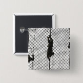 werven die een obstakel voltooien vierkante button 5,1 cm (Voorkant /achterkant)