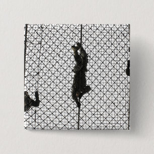 werven die een obstakel voltooien vierkante button 5,1 cm