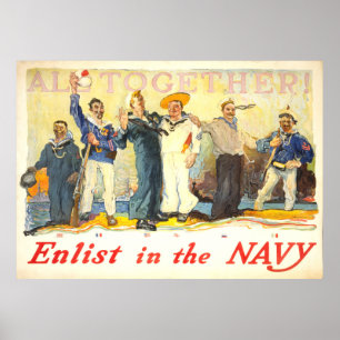 werving marine poster
