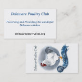 wervingskaarten voor Poultry Club van Delaware Visitekaartje (Voorkant / Achterkant)