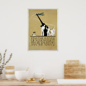  wervingspatriotisch wervingspatroon op de Tweede  Poster (Keuken)