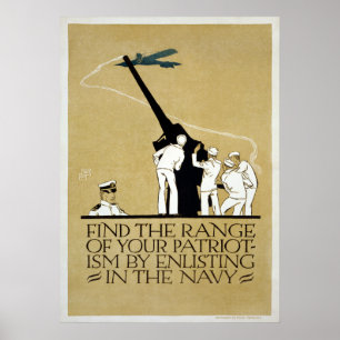 wervingspatriotisch wervingspatroon op de Tweede Poster