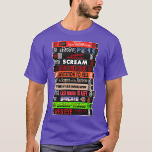 Wes Craven VHS Horror Films Stack familie familie T-shirt